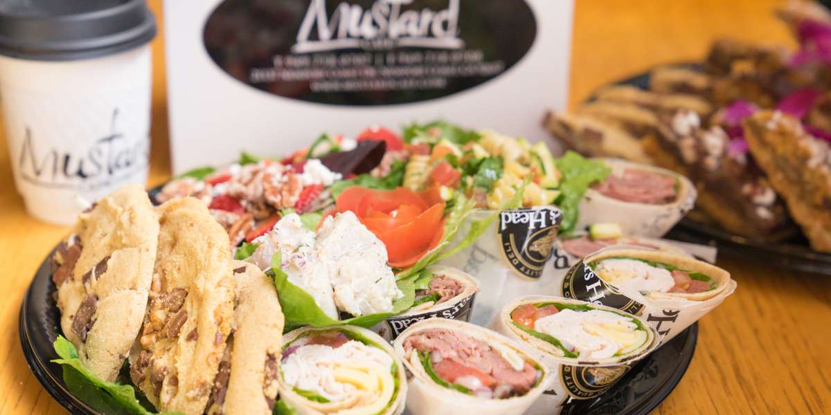We use only the finest ingredients, including Boar's Head meats and cheeses to provide European-influenced dishes with an Orange County twist. Our food is both health-conscious and full of flavor! Treat your office to our delicious sandwiches, salads, and desserts. - Mustard Cafe