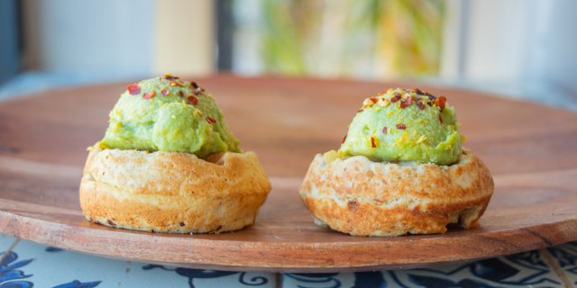 Avocado Mini Waffles