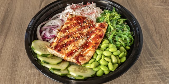 Grilled Salmon Teriyaki Bowl
