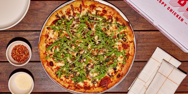 Hand-Stretched Black Truffle Mushroom Pizza
