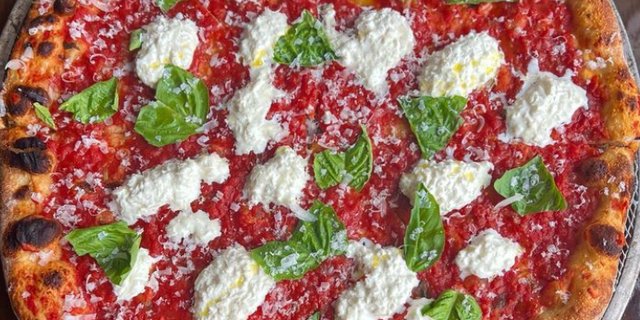 18" Burrata Basil Pizza