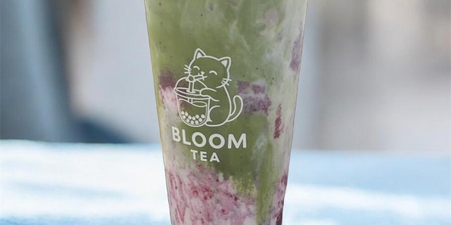 Blueberry Matcha Latte