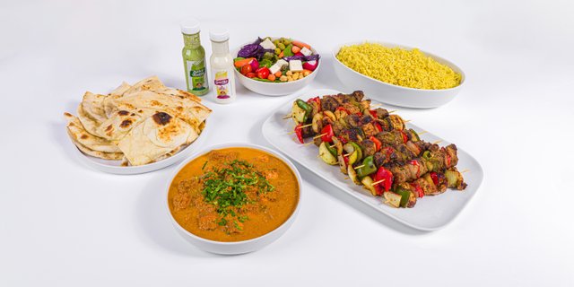 Large Kebab & Curry Platter