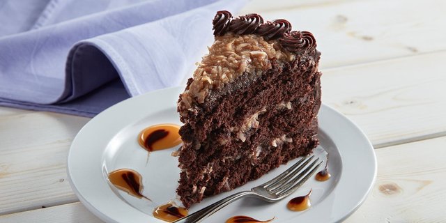 German Chocolate Cake Slice