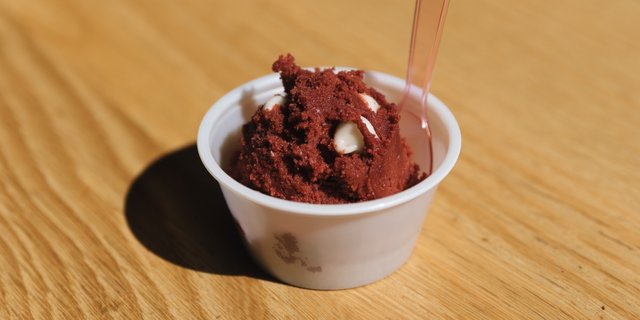 Red Velvet Cookie Dough Cup