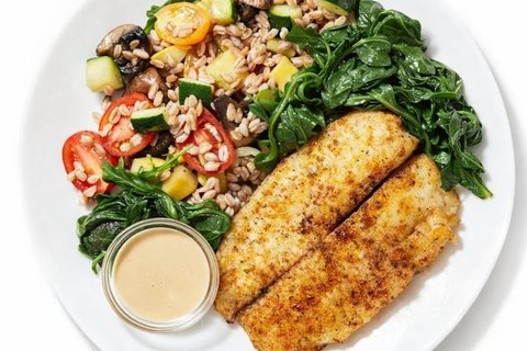 Lemon Baked Tilapia with Cajun Cream Sauce