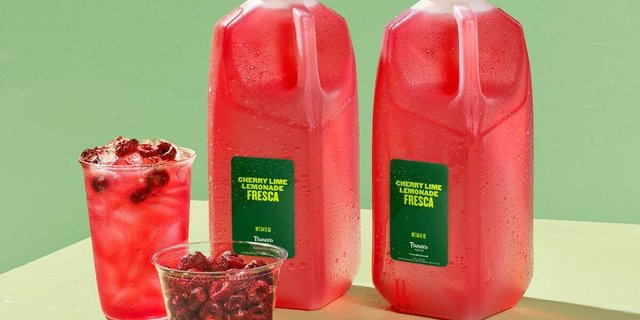 Cherry Lime Lemonade Fresca - Two Half Gallons