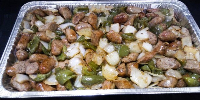 Gluten-Free Sausage, Peppers & Onions