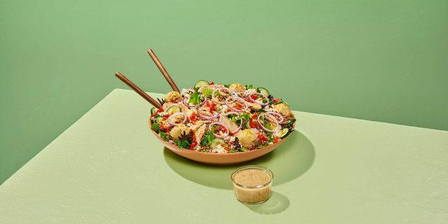 Mediterranean Chicken Greens With Grains