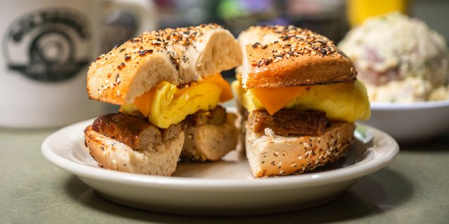 Egg, Cheese & Meat Breakfast Sandwich