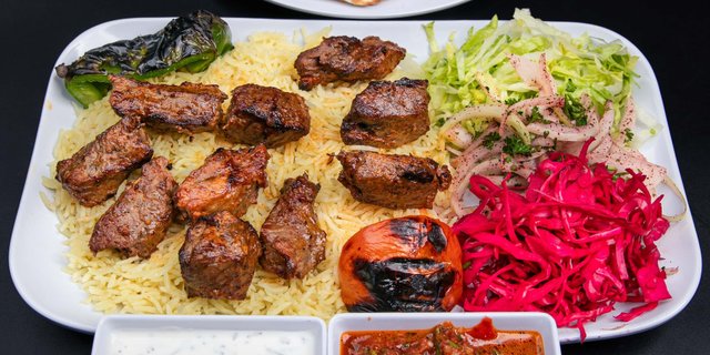 Grilled Beef Shish Platter
