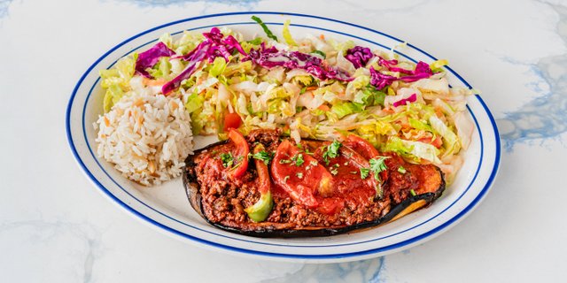 Stuffed Eggplant Plate