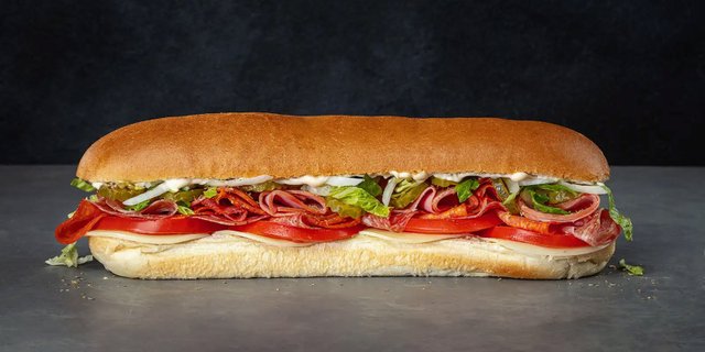 Authentic Italian Deli Sub Sandwich