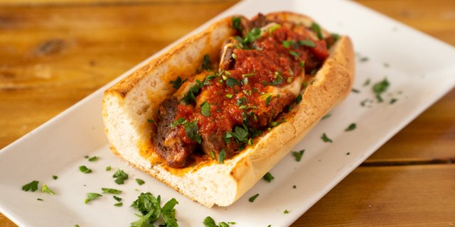 Meatball Parmigiana Hero Sandwich