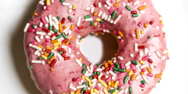 Pink Sprinkles Raised Donut