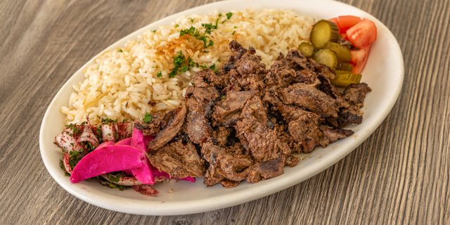 Meat Shawarma Over Rice