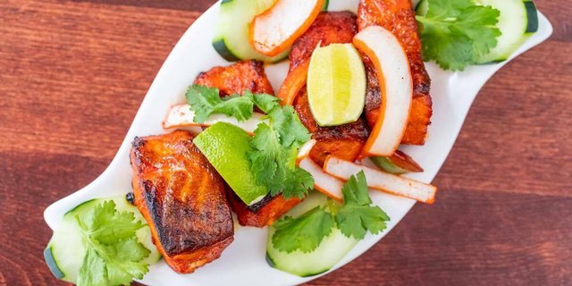 Tandoori Grilled Salmon Tikka