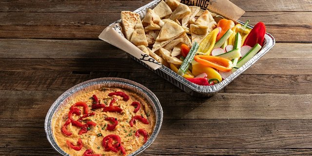 Roasted Red Pepper Hummus Larger Shareable