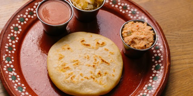 Salvadorian Chicharron Pupusa