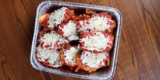 Romano-Crusted Chicken Parmesan