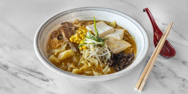 Miso Vegetable Ramen Noodle Soup