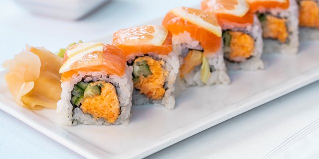 Spicy Shrimp, Salmon & Lemon Rolls