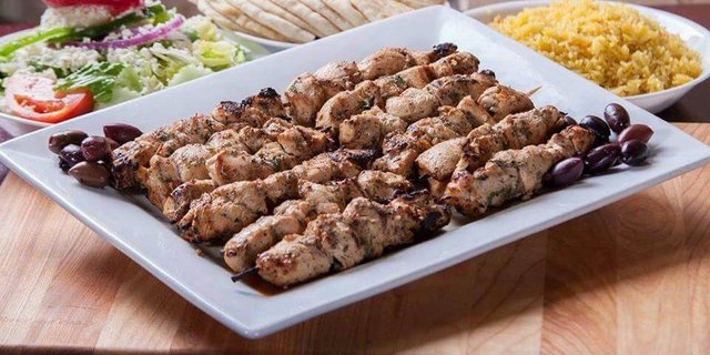 2 Steak Skewers w/ Tzatziki