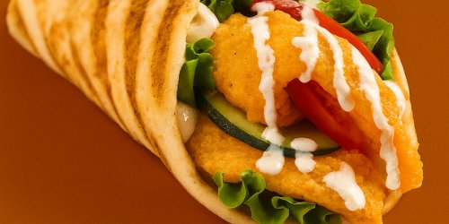 Battered Fried Fish Gyro