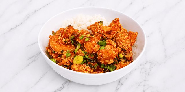 Mala Garlic Chicken Bowl