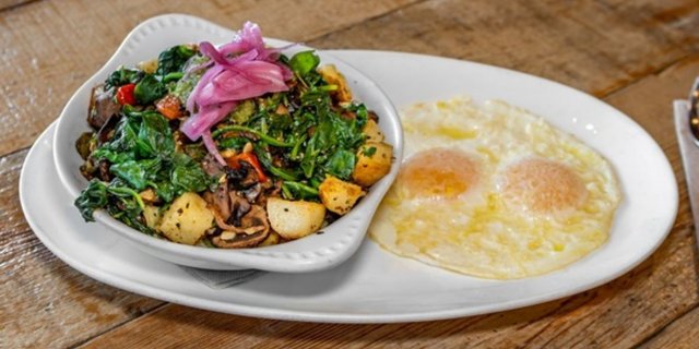 Spinach & Mushroom Hash