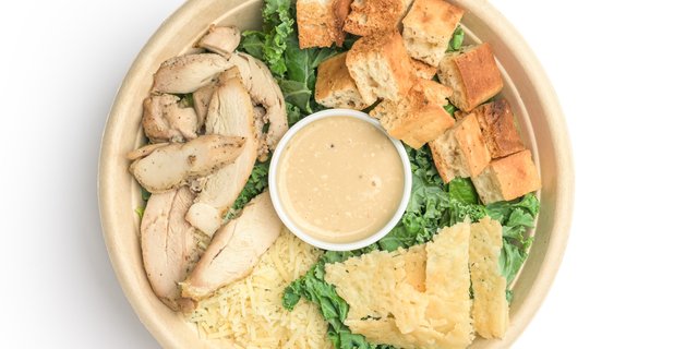 Kale Chicken Caesar Salad