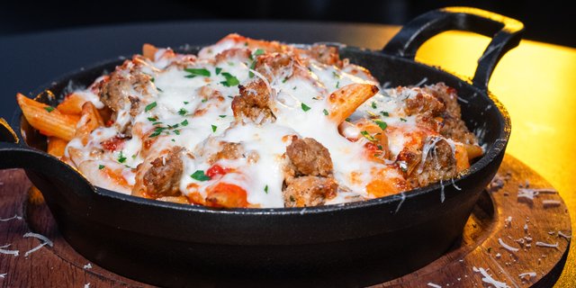 Baked Penne Sausage Pasta Tray