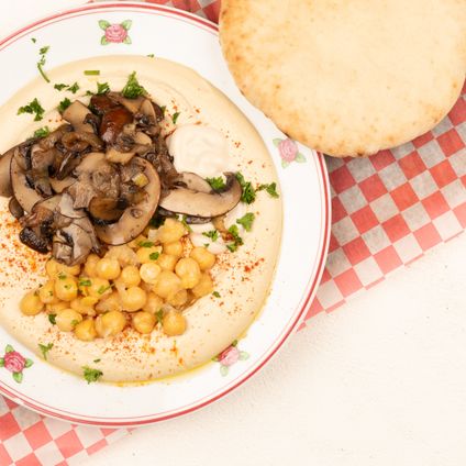 Mushroom Hummus Bowl