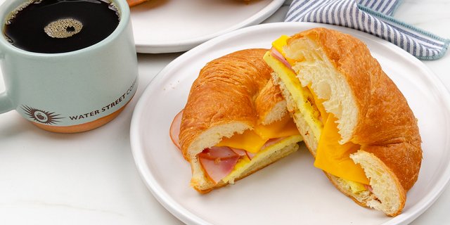 Canadian Bacon & Cheese Croissant