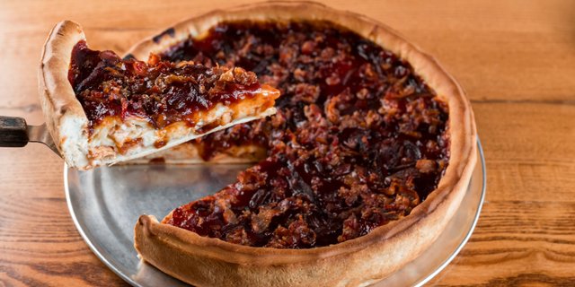 Bacon BBQ Chicken Deep-Dish Pizza