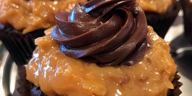 German Chocolate Cupcake