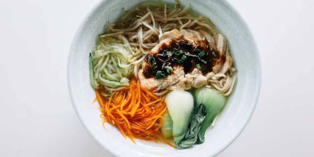 Grilled Chicken Noodle Soup