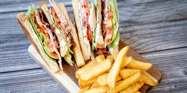 Roast Turkey Triple Decker Sandwich