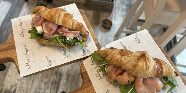 Smoked Salmon Croissant Sandwich