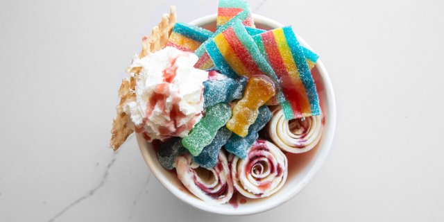 Sour Surprise Rolled Ice Cream
