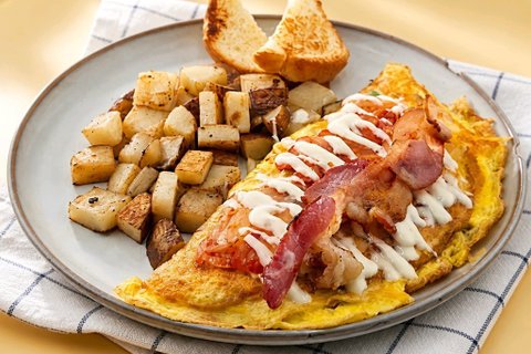 Kimchi Bacon Omelet