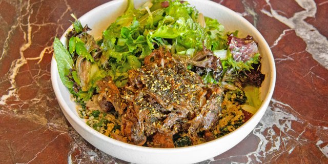 Pomegranate Lamb Neck Salad
