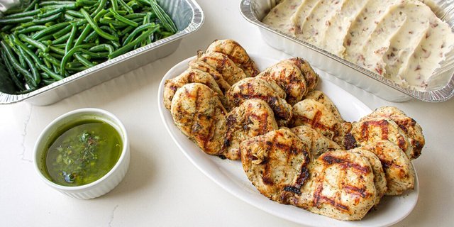 Grilled Chicken Amalfi w/ 2 Sides