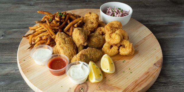 Fried Platter With Triple Items