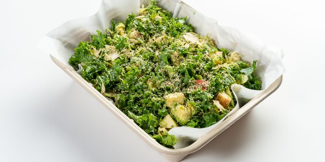 Brussels, Kale & Avocado Salad