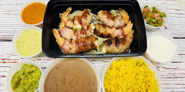 Bacon Wrapped Shrimp Lunch Box
