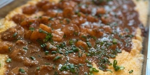 BBQ Shrimp & Cheese Grits Platter