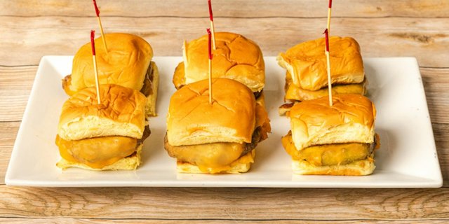 Beef Sliders W/ Cheddar