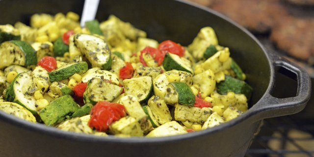 Roasted Veggies w/ Pesto