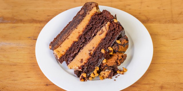 Mile High Peanut Butter Explosion Cake